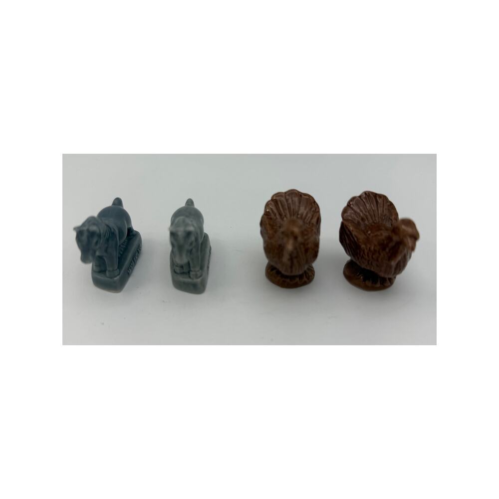 Lot of 4 Wade Rose Tea From Tea Box Animal Ceramic Figures (2) Pony (2) Turkey